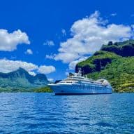 At sea